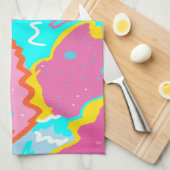 Summer Poolvibes Abstrakt Print Geschirrtuch (Viertel Falte)