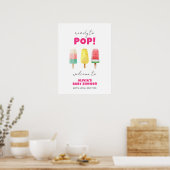 Summer Popcice Ice Cream Baby Dusche Willkommen Poster (Küche)