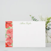 Summer Poppies Briefpapier (Stehend Vorderseite)