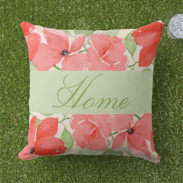 Summer Poppies Kissen (Gras)