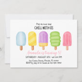 Summer Popsice Ice Cream Geburtstagsparty Einladung (Vorderseite)