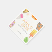 Summer Popsicle Baby Dusche Napkins Serviette (Ecke)