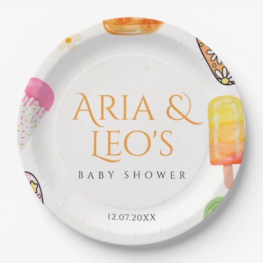 Summer Popsicle Baby Shooting Paper Teller (Vorderseite)