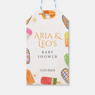 Summer Popsicle Baby Shower Fevor Tags Geschenkanhänger