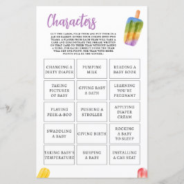 Summer Popsicle Baby Shower Game Charaktere