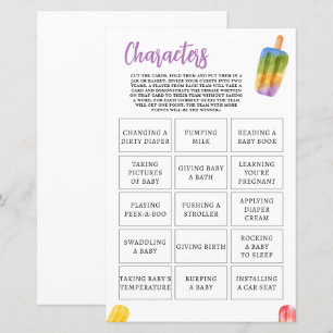 Summer Popsicle Baby Shower Game Charaktere