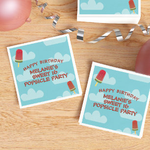 Summer Popsicle Birthday GRILLEN Napkins Serviette