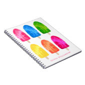 Summer Popsicle Ice Lolly Notizblock (Rechte Seite)