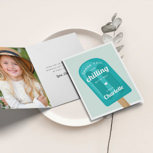 Summer Popsicle Kids Birthday Party Dankeskarte