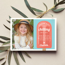 Summer Popsicle Kindergeburtstag Foto Dankeskarte