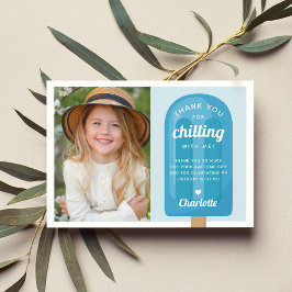 Summer Popsicle Kindergeburtstag Foto Dankeskarte