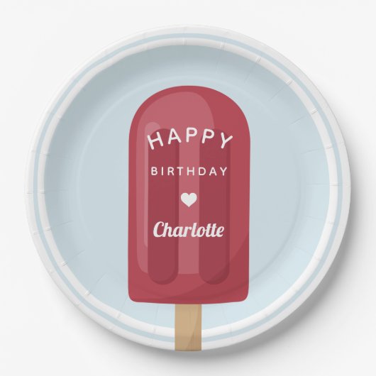 Summer Popsicle Kindergeburtstag Party Pappteller (Vorderseite)