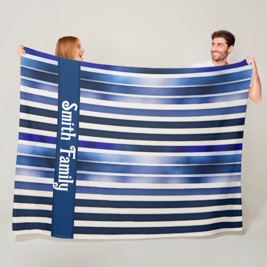 Summer Popular Navy Blue Boat Stripes Collection Fleecedecke (Beispiel)