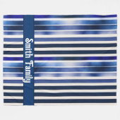 Summer Popular Navy Blue Boat Stripes Collection Fleecedecke (Vorderseite (Horizontal))