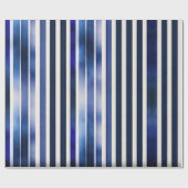 Summer Popular Navy Blue Boat Stripes Collection Geschenkpapier (Flach)