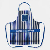 Summer Popular Navy Blue Boat Stripes Collection Schürze (Vorderseite)