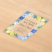 Summer Positano Blue Tiles Lemons Paare Dusche Acryleinladungen (Ablage )