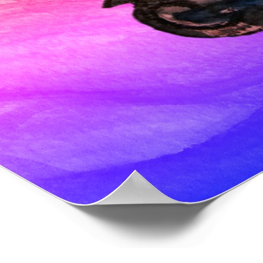 Summer Poster Push Scooter Floral Art (Ecke)