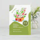 Summer Potluck Party Einladung (Stehend Vorderseite)