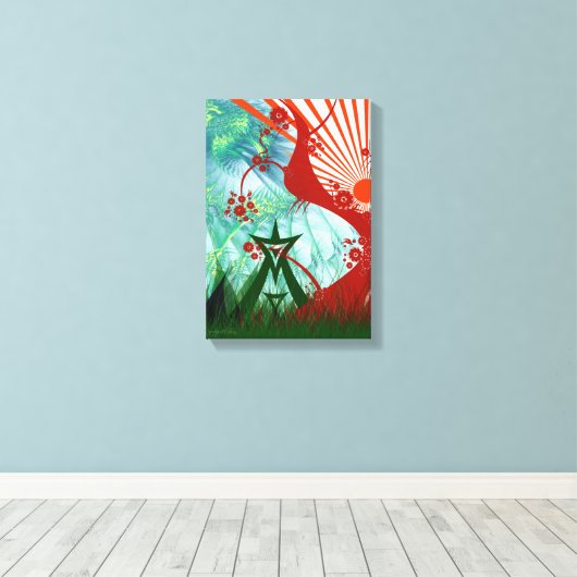 Summer Psytrance Festival Leinwanddruck (Insitu (Holzboden))