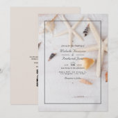 Summer QR Code UAWG Beach Hochzeit Einladung (Vorne/Hinten)