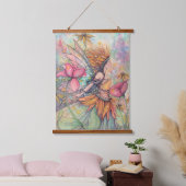 Summer Queen Blume Faiasy Fantasy Art Wandteppich Mit Holzrahmen (Schlafzimmer)
