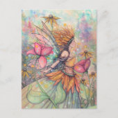 Summer Queen Fairy Artwork Blank Innen Postkarte (Vorderseite)