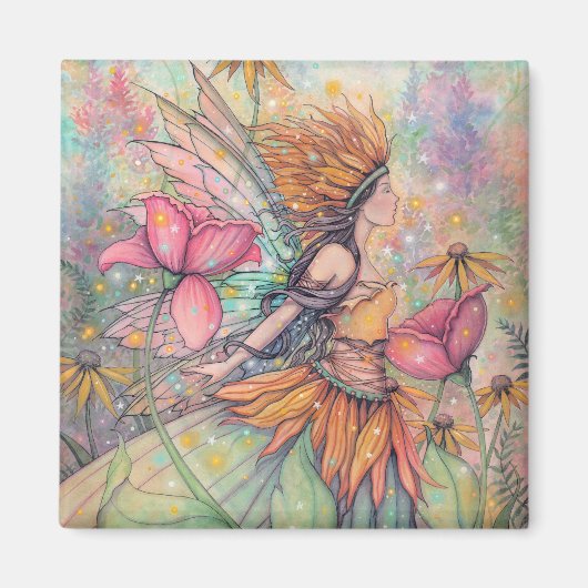 Summer Queen Fairy Fantasy Art Molly Harrison Magnet (Vorne)