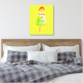 Summer Quote Popsibet Sorbet Limone niedliche Nahr Leinwanddruck (Insitu (Schlafzimmer))
