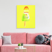 Summer Quote Popsibet Sorbet Limone niedliche Nahr Leinwanddruck (Insitu (Wohnzimmer))
