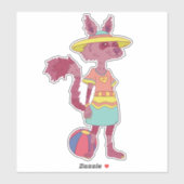 Summer Raccoon Aufkleber (Blatt)