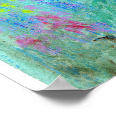 Summer Rain Abstrakt Watercolor Poster (Ecke)