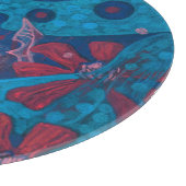 Summer Rain Fantasy Blume Blauer Rosa Blumenstrauß Schneidebrett (Ecke)