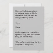 Summer Rain Home Invitation-Cozy Minimal Aesthetic Einladung (Rückseite)