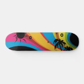 Summer Rainbow Palm Tree Beach Skateboard Deck (Horizontal)