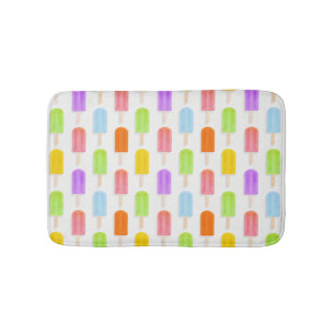 Summer Rainbow Popsicles Pattern Badematte