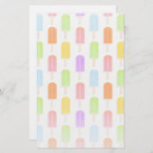 Summer Rainbow Popsicles Pattern Briefpapier (Vorne/Hinten)