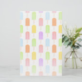Summer Rainbow Popsicles Pattern Briefpapier (Stehend Vorderseite)