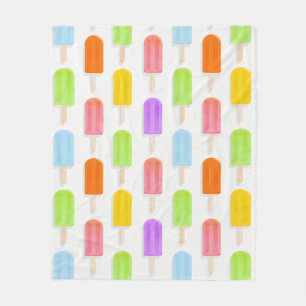 Summer Rainbow Popsicles Pattern Fleecedecke