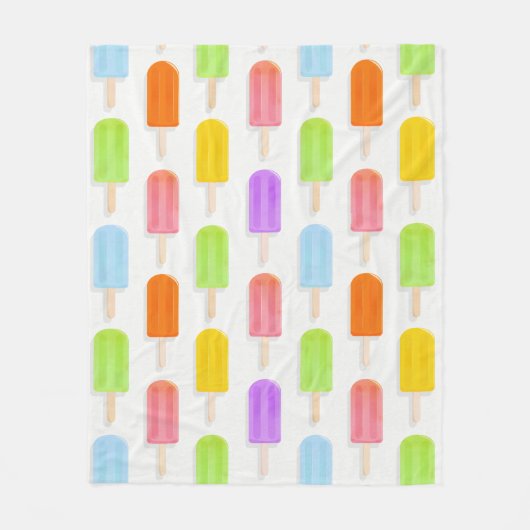 Summer Rainbow Popsicles Pattern Fleecedecke (Vorderseite)