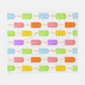 Summer Rainbow Popsicles Pattern Fleecedecke (Vorderseite (Horizontal))