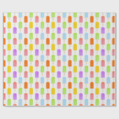 Summer Rainbow Popsicles Pattern Geschenkpapier (Flach)