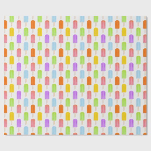 Summer Rainbow Popsicles Pattern Geschenkpapier (Flach)
