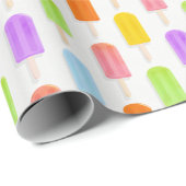Summer Rainbow Popsicles Pattern Geschenkpapier (Rolleneckpunkt)