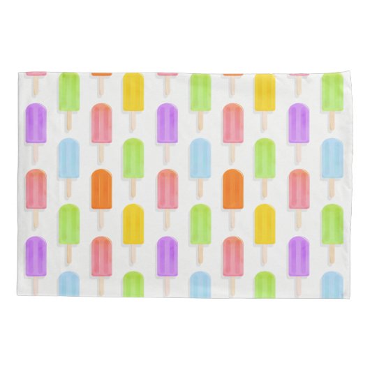 Summer Rainbow Popsicles Pattern Kissenbezug (Rückseite)