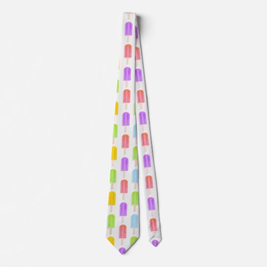 Summer Rainbow Popsicles Pattern Krawatte (Vorderseite)