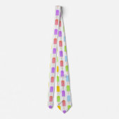 Summer Rainbow Popsicles Pattern Krawatte (Rückseite)