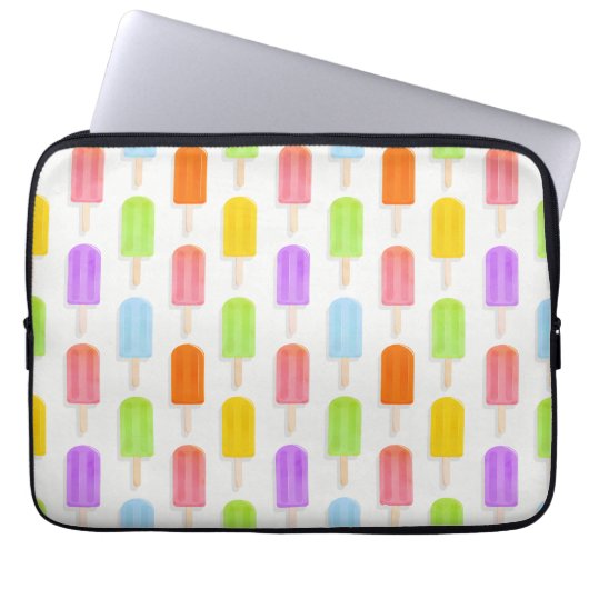 Summer Rainbow Popsicles Pattern Laptopschutzhülle (Vorderseite)