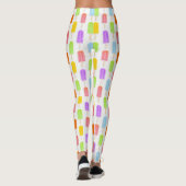 Summer Rainbow Popsicles Pattern Leggings (Rückseite)