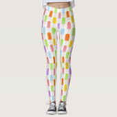 Summer Rainbow Popsicles Pattern Leggings (Vorderseite)